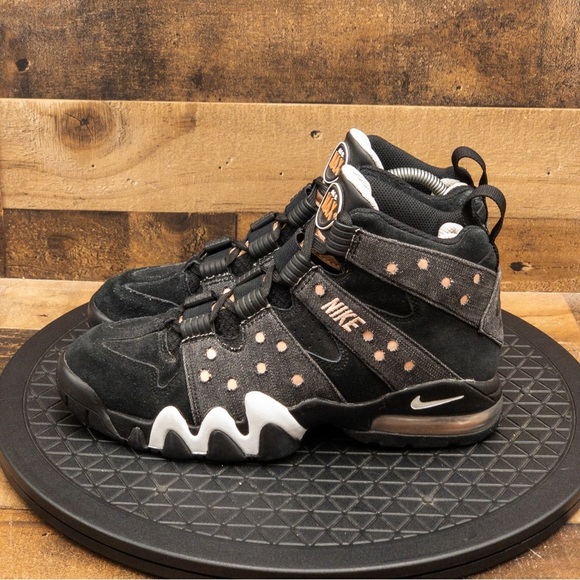 NIKE AIR MAX 2 CB 94 BLACK DENIM MENS ATHLETIC SHOES BASKETBALL RETRO SIZE 7.5 - Picture 9 of 9